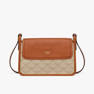 MCM Small Himmel Crossbody in Lauretos Beige