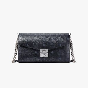 MCM Medium Millie Crossbody In Visetos Black