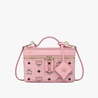 MCM Mini Aren Vanity Case in Mix Visetos Light Pink