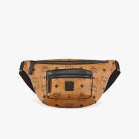 MCM Mini Fursten Belt Bag in Visetos Brown