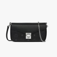 MCM Mini Tracy Shoulder Bag in Mix Visetos Black