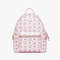 MCM Small Stark Side Studs Backpack in Visetos Cherry