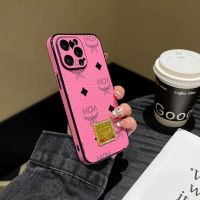 MCM iPhone Case In Heritage Visetos Pink