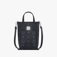MCM Mini Essential Crossbody Bag In Visetos Black