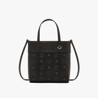 MCM Mini Toni Shopper Tote in Mix Visetos Black